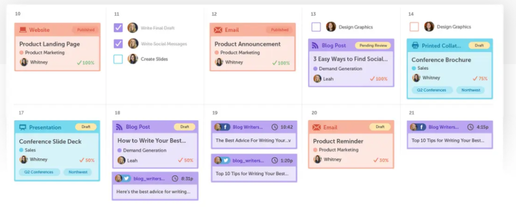 coschedule overview as a content planning tools