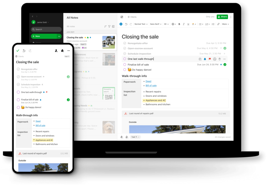 content planning with evernote