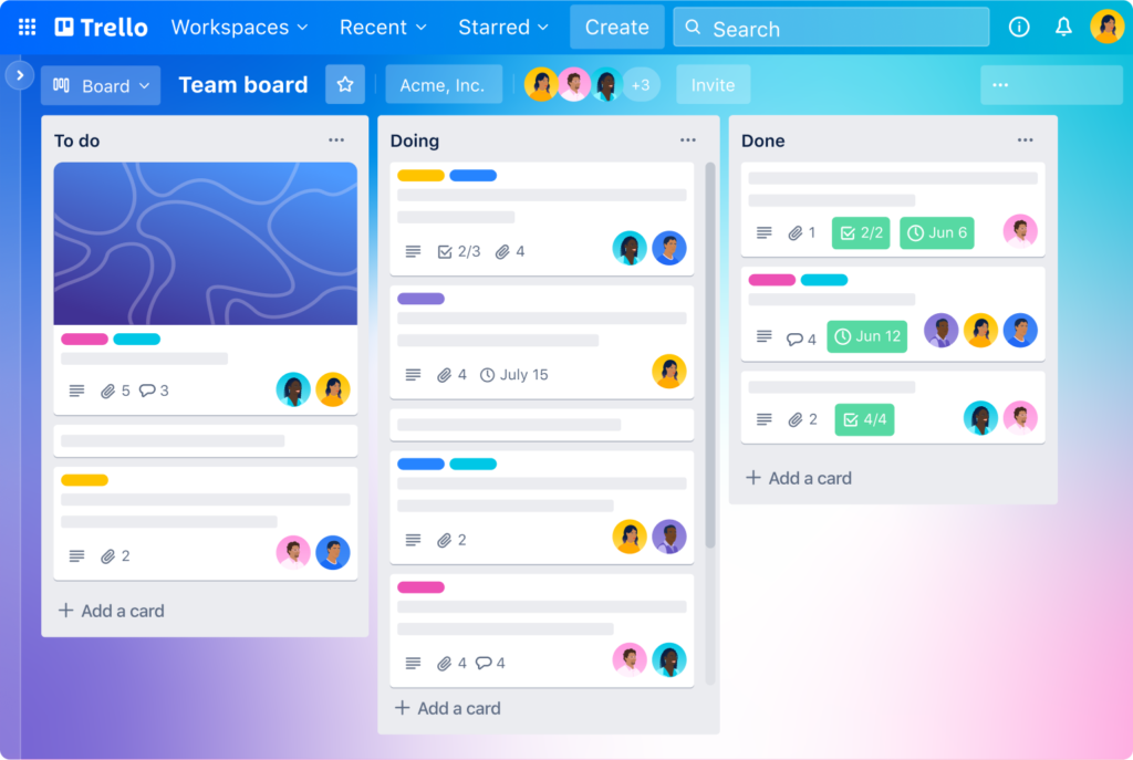 content planning with trello
